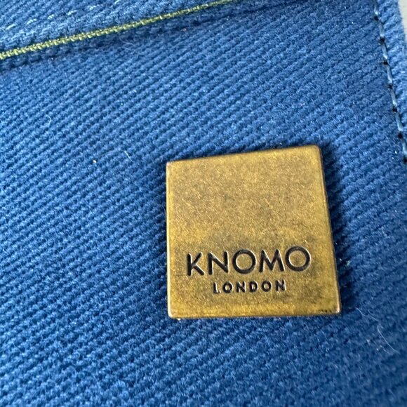 Anthropologie Knomo London Navy Blue Green Travel Portable IPad Case Organizer - Picture 4 of 15